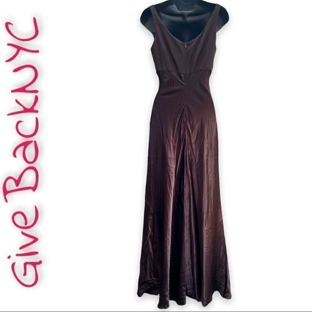 Erez Levy Brown Sleeveless Gown Size 2 - Picture 2 of 3